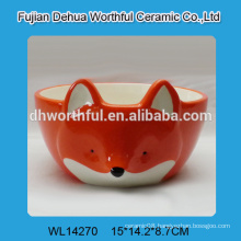 Lovely fox shaped ceramic bowl for wholesale